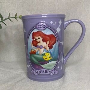 Disney The Little Mermaid Ariel Zodiac Aquarius Purple 3D Large Coffee Mug